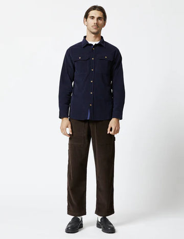 Mr Simple - Sawyer Cord LS Shirt - Navy