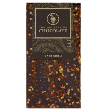 Ministry of Chocolate - Dark Chilli – 100g Chocolate Bar VEGAN FRIENDLY