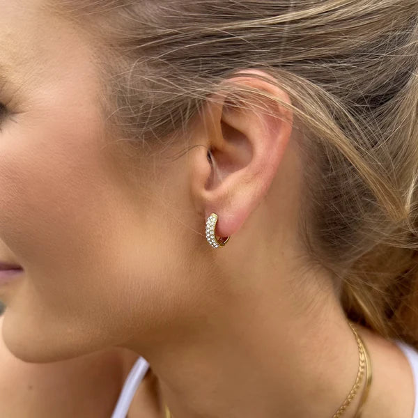 Ever Jewellery - Gravitate Crystal Hoop Earrings
