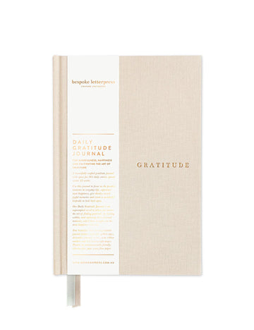 Bespoke Letterpress - Gratitude Journal - Oatmeal