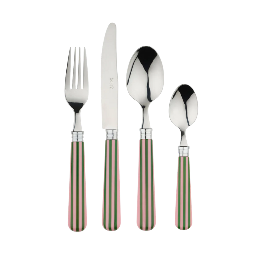 In The Roundhouse - Cutlery Set - Pink & Green Stripe