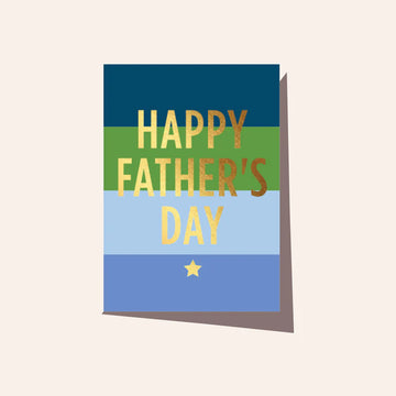 Elm Paper - Happy Father's Day - Navy/Green Stripe - Card
