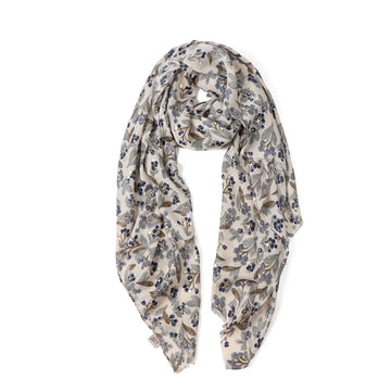 Greenwood Designs - Cally Floral Scarf - Off White