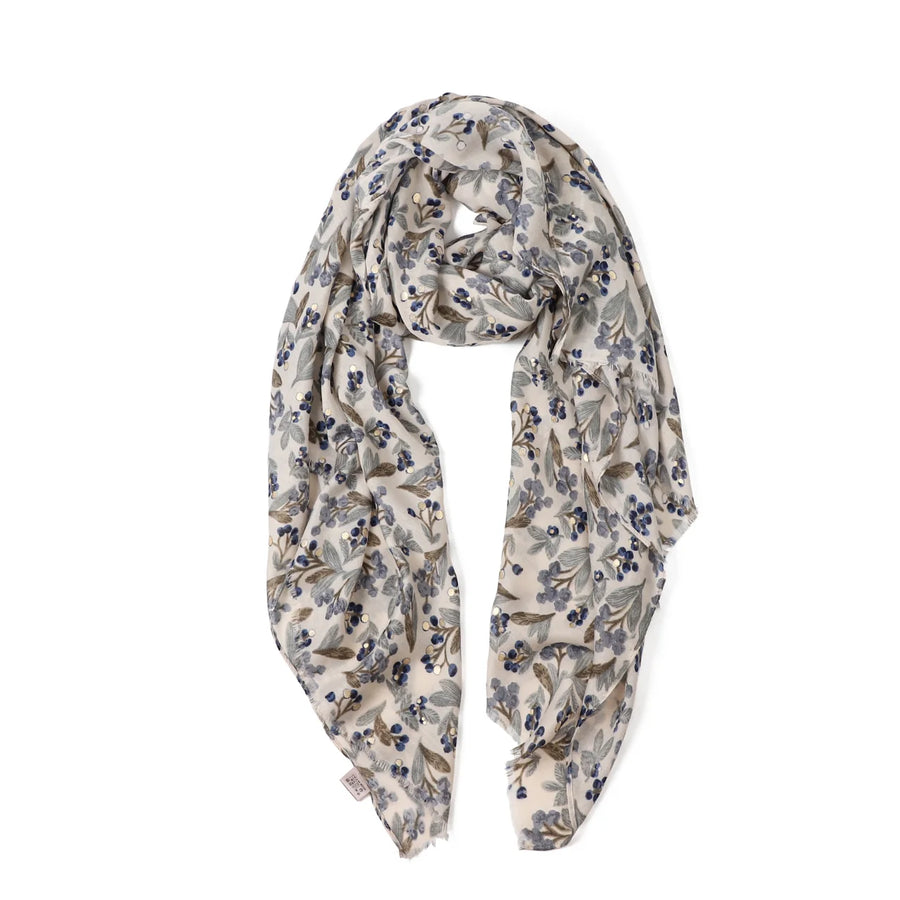 Greenwood Designs - Cally Floral Scarf - Off White