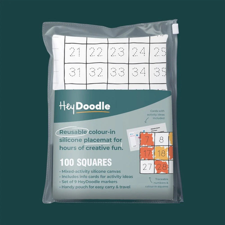 HeyDoodle - 100 Squares Classic Colouring & Doodle Mat