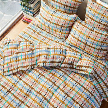 Sage & Clare - CADY CHECK LINEN QUILT COVER - KING