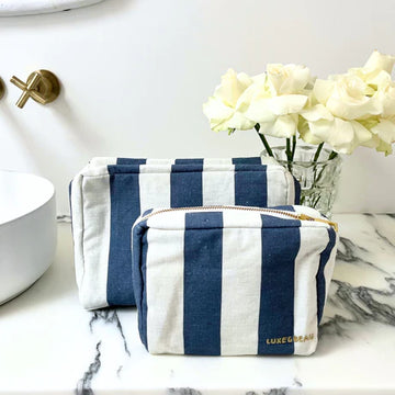 Luxe & Beau - St Tropez Cosmetic Bag - Blue