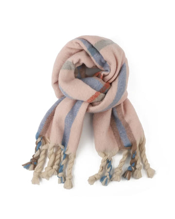 Greenwood Designs - Charlie Chequered Scarf - Soft Pink