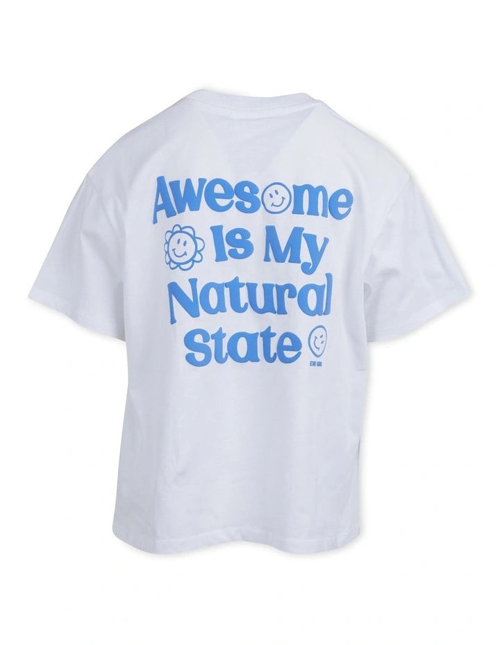 Eve Girl - Natural State Tee - White - Kids Size 8-16