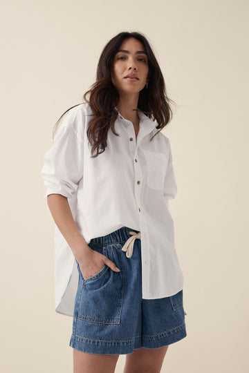 Ceres Life - Organic Cotton Oversized Shirt - White