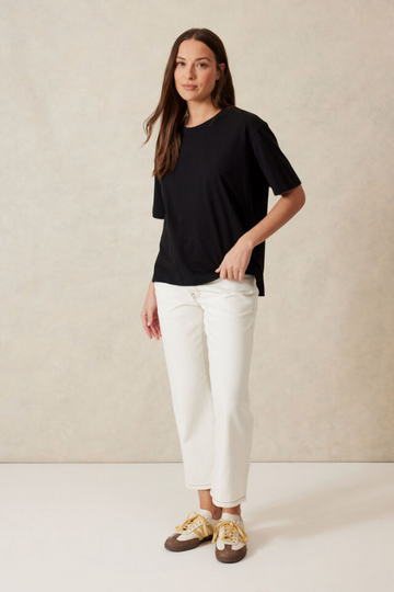 Ceres Life - Slouchy Split Hem Tee - Black