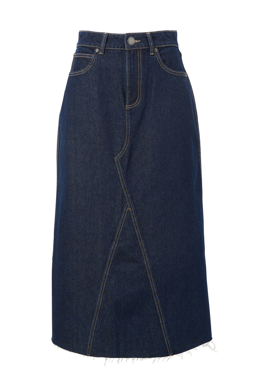 Ceres Life - A-Line Denim Maxi Skirt - Midnight