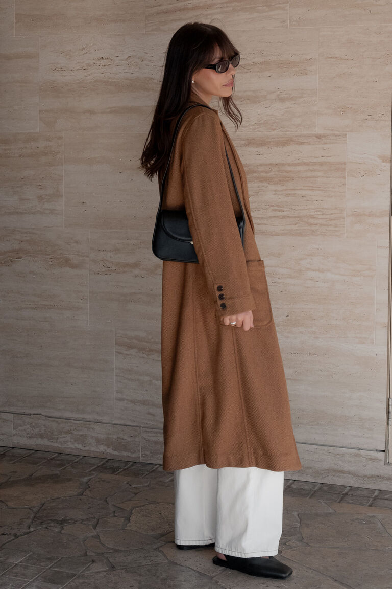 Ceres Life - Classic Longline Coat - Chestnut