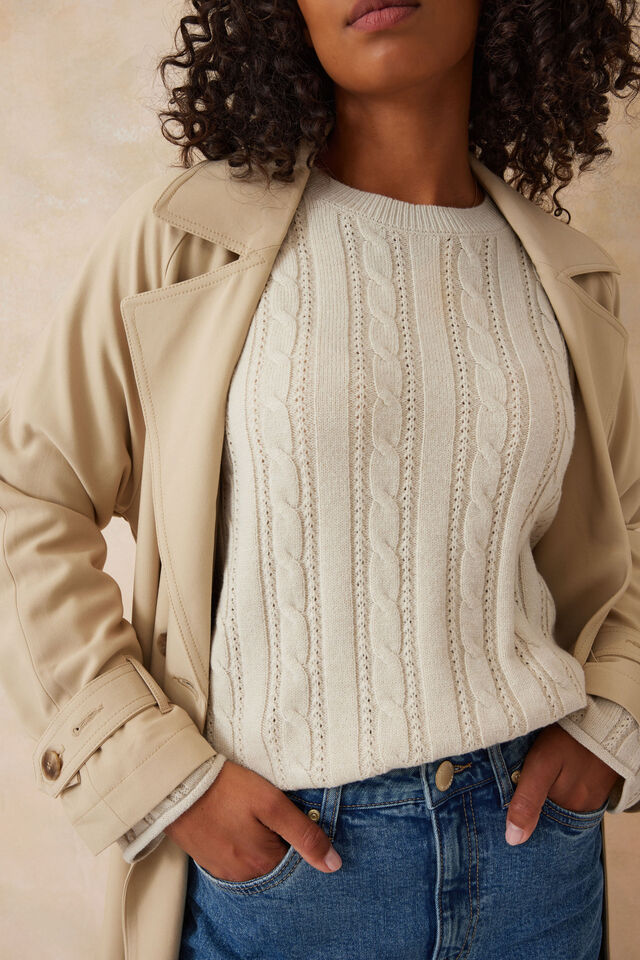 Ceres Life - Soft Cable Knit - Oatmeal Marle