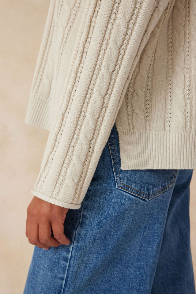 Ceres Life - Soft Cable Knit - Oatmeal Marle