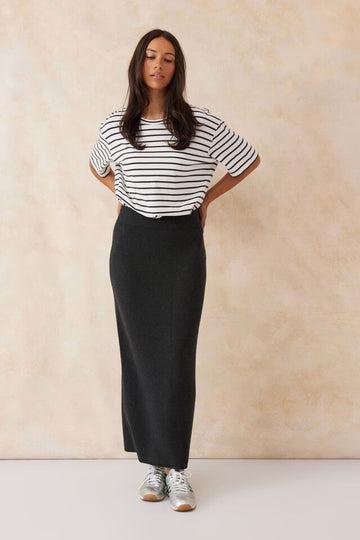 Ceres Life - Soft Knit Maxi Skirt - Black