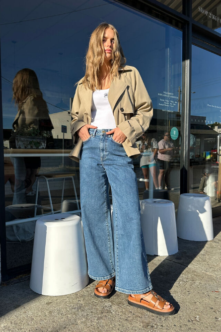Ceres Life - Evie Wide Leg Jean - Fresh Indigo