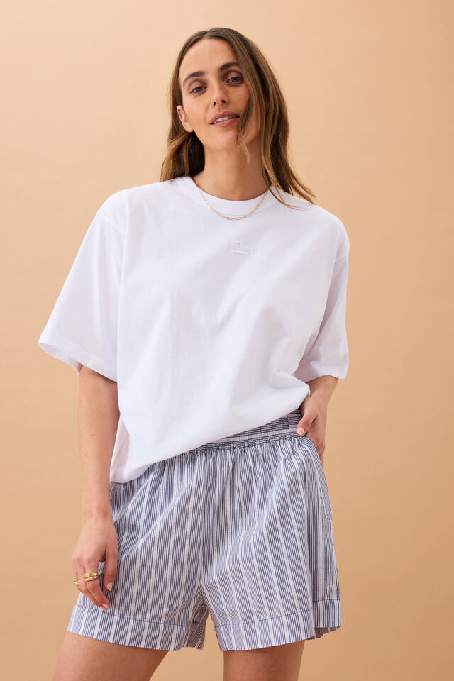 Ceres Life - Mila Short - College Blue Ladder Stripe