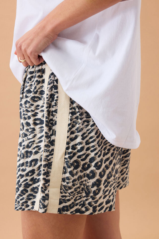 Ceres Life - Mila Short - Leopard Linen Blend