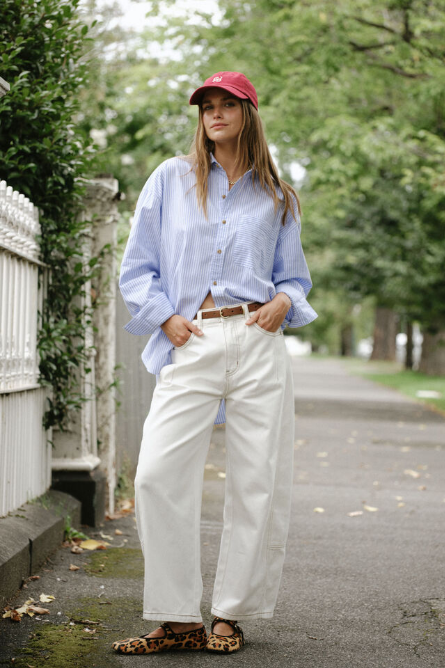 Ceres Life - Darted barrel Jean - Fresh Ecru