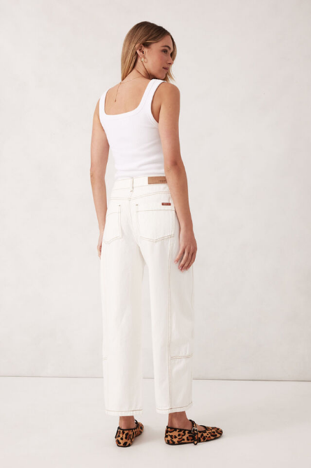 Ceres Life - Darted barrel Jean - Fresh Ecru