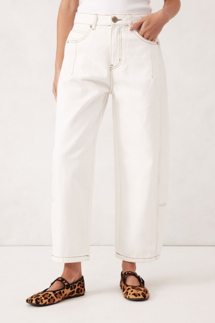 Ceres Life - Darted barrel Jean - Fresh Ecru