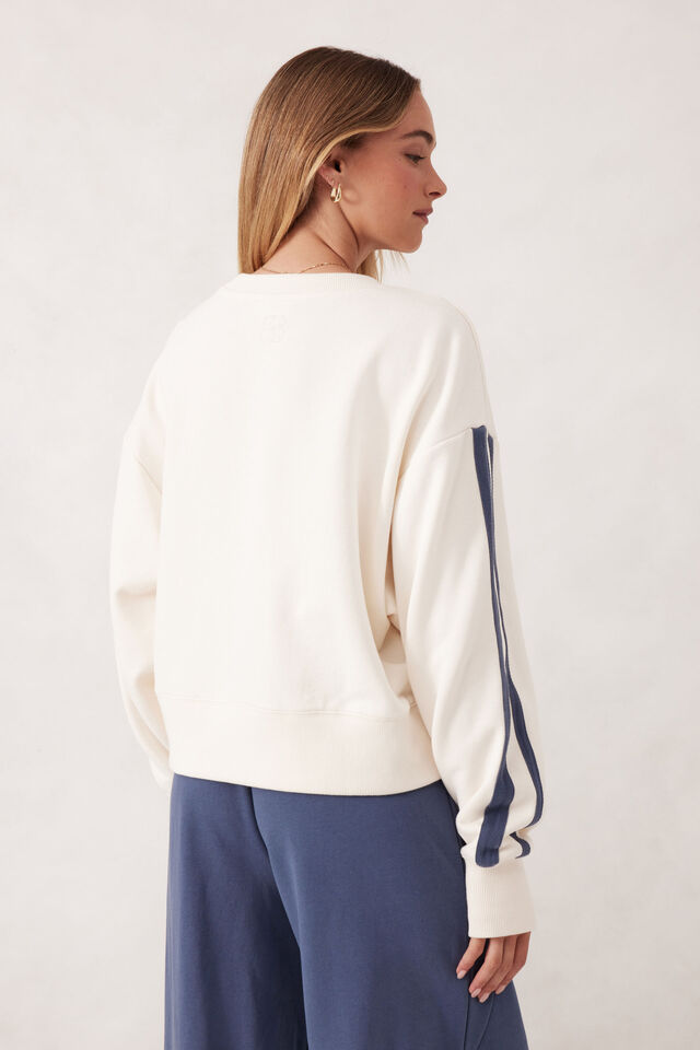 Ceres Life - Sporty Slouchy Crew - Winter Side Stripe