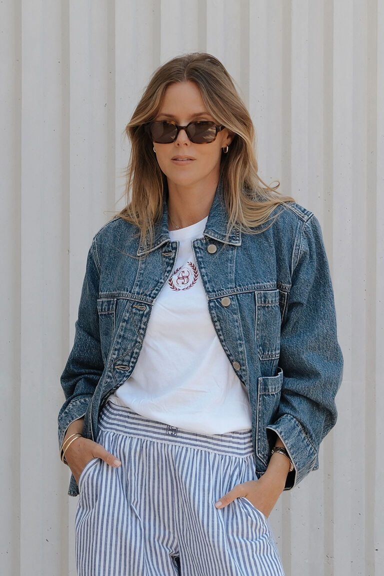 Ceres Life - Boyfriend Denim Jacket - Fresh Indigo