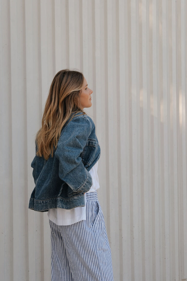 Ceres Life - Boyfriend Denim Jacket - Fresh Indigo