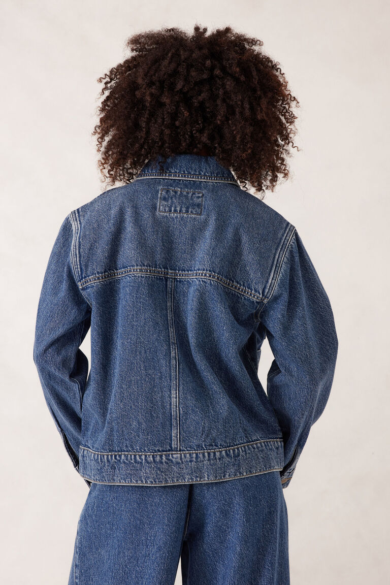 Ceres Life - Boyfriend Denim Jacket - Fresh Indigo
