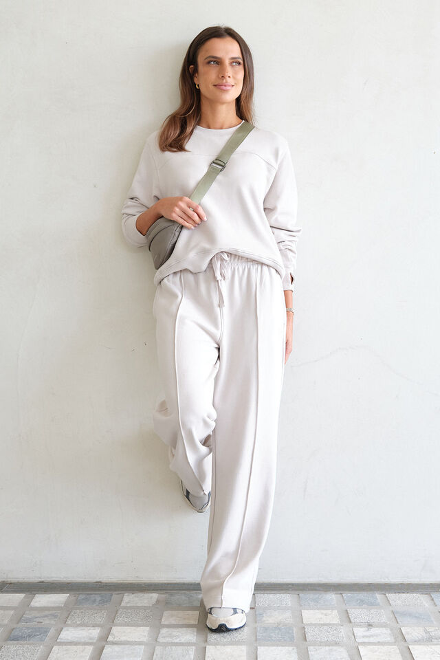 Ceres Life - Seamed Fleece Top - Almond