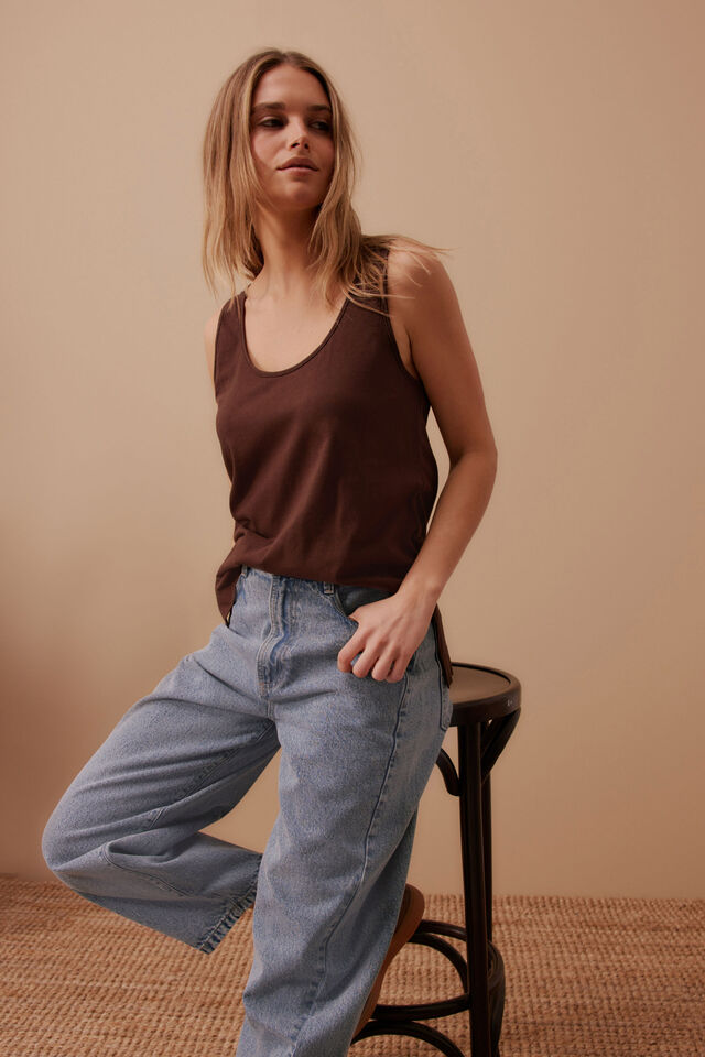 Ceres Life - Bloom Slouchy Scoop Tank - Chocolate