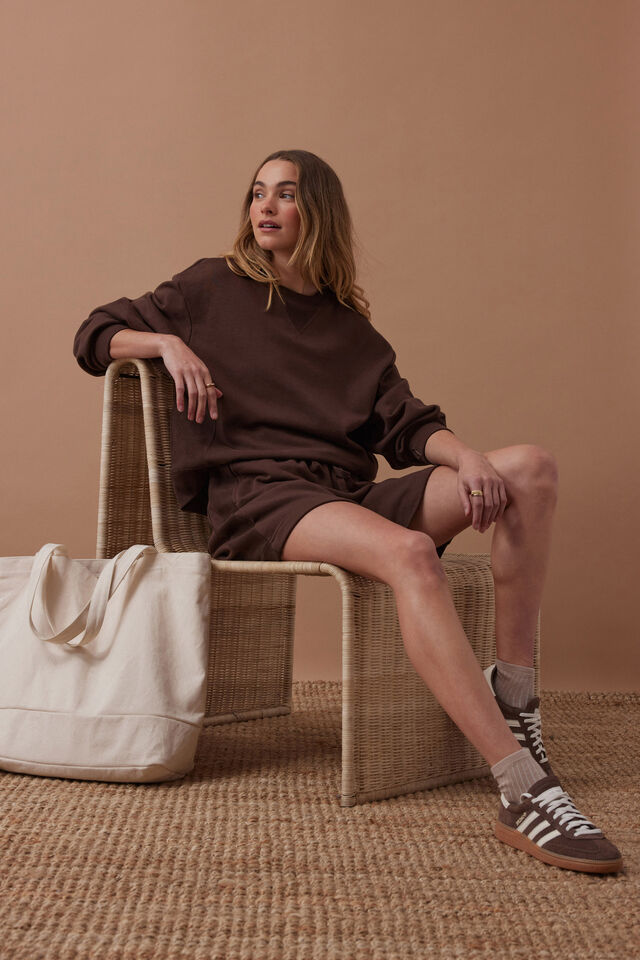 Ceres Life - Lulu Reverse Panel Short - Chocolate