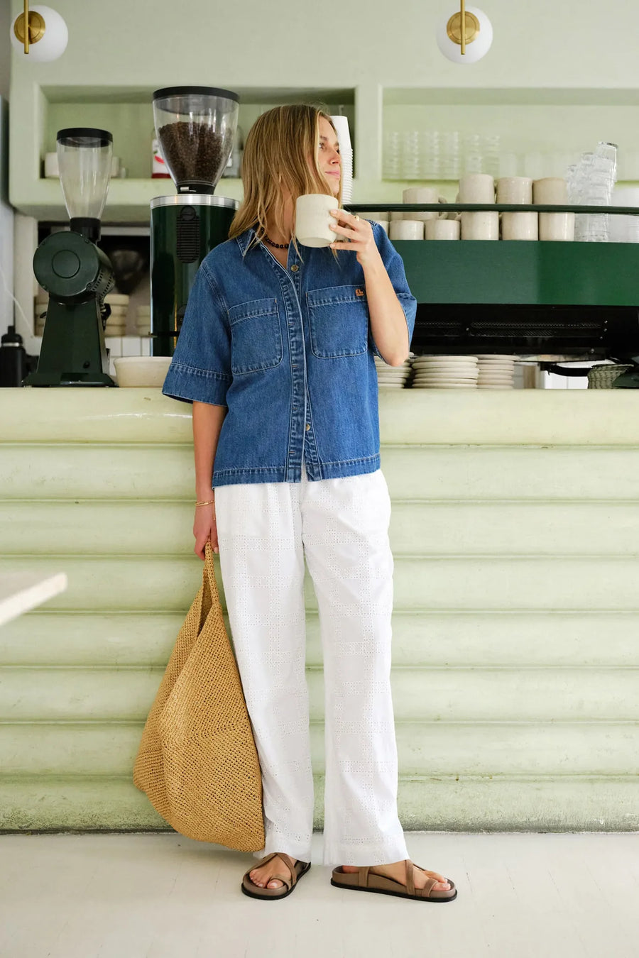 Ceres Life - Noa Short Sleeve Shirt - Fresh Indigo