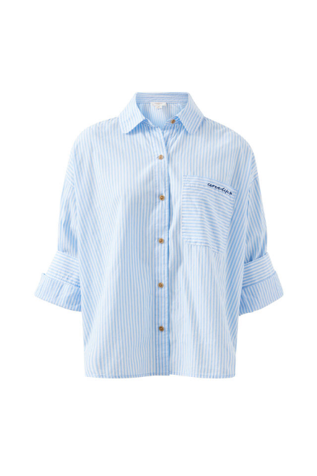 Ceres Life - Miya Shirt - Blue Stripe Fish