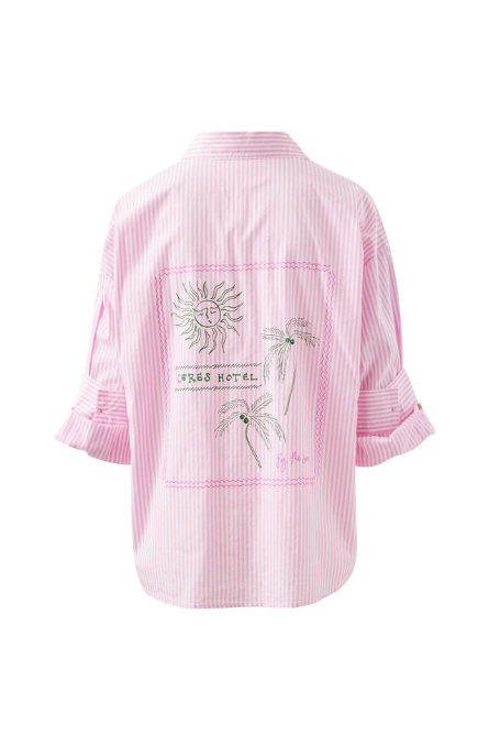 Ceres Life - Miya Shirt - Pink Stripe Ceres Hotel