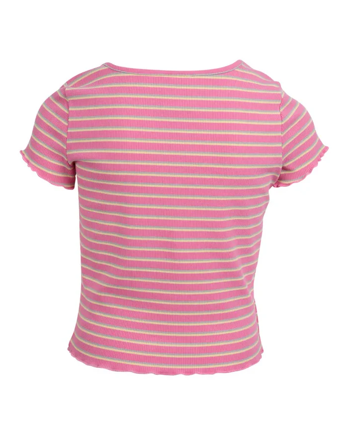 Eve Girl - Lottie Rib Tee - Pink - Kids Size 3-7