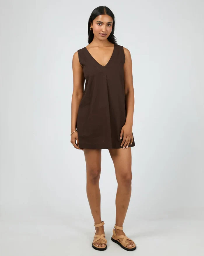 All About Eve - Essential Mini Dress - Brown