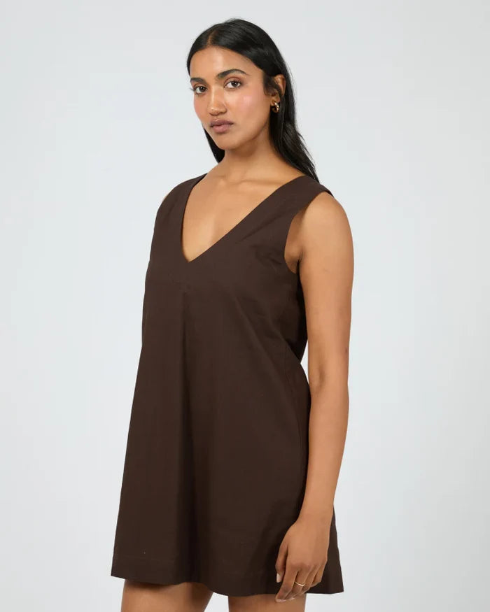 All About Eve - Essential Mini Dress - Brown