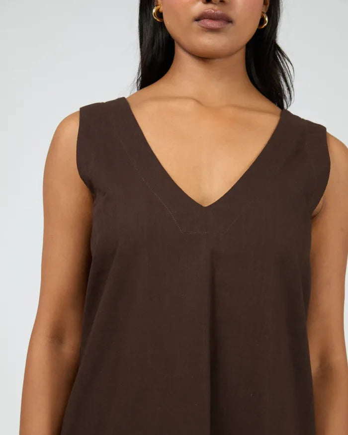 All About Eve - Essential Mini Dress - Brown