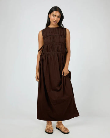 All About Eve - Lou Lou Tie Maxi Dress - Brown
