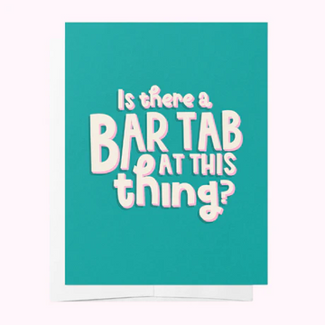 Bad on Paper - BAR TAB - TEAL BABY SHOWER GREETING CARD