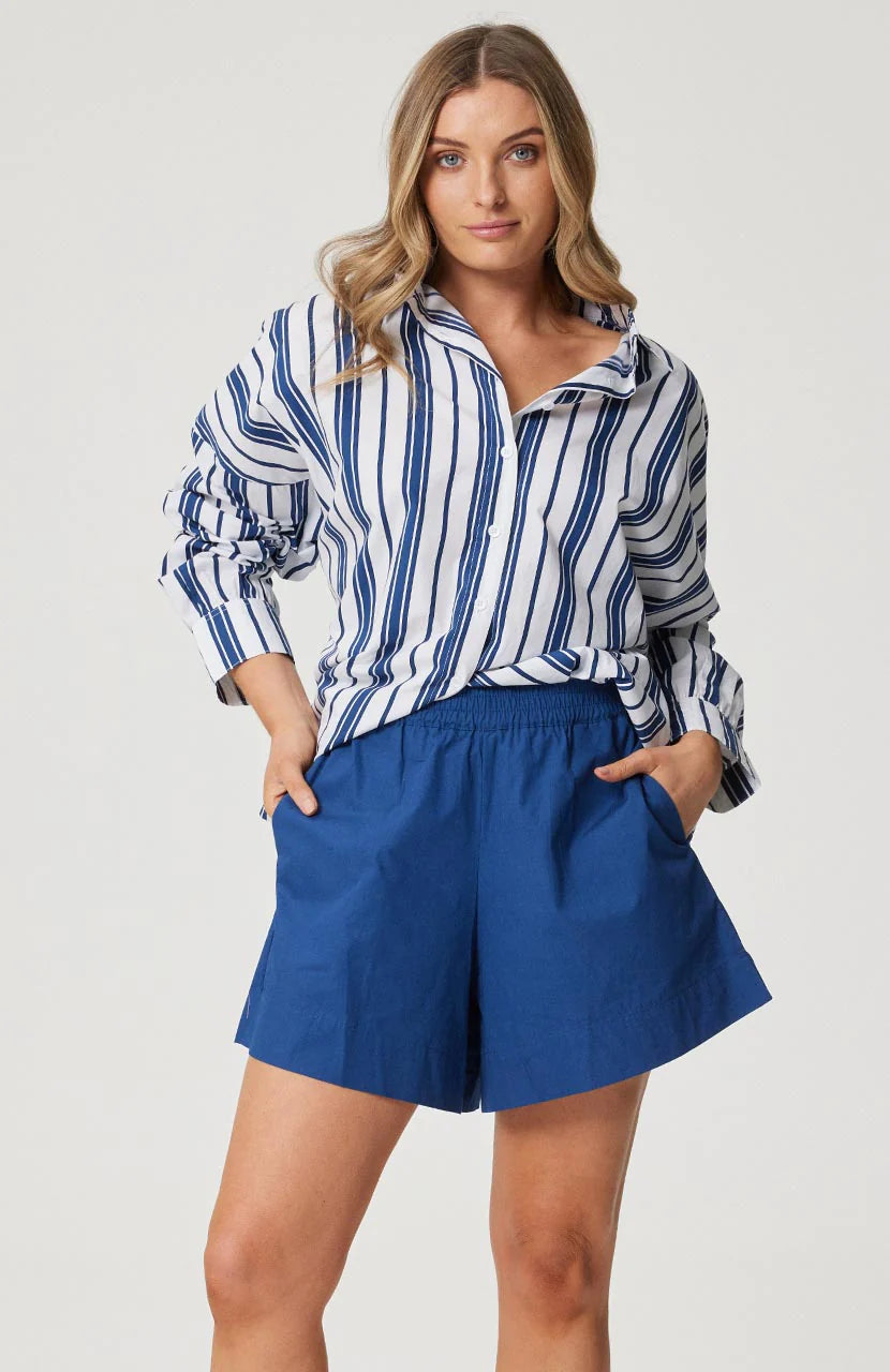 Cartel & Willow - Tammy Shirt - French Navy Stripe