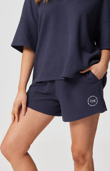 Cartel & Willow - Lottie Short - French Navy Waffle