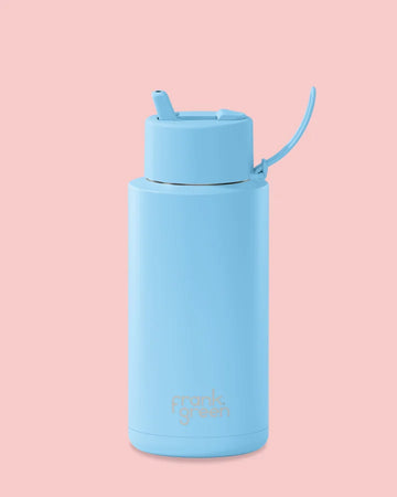 Frank Green - Ceramic Reusable Bottle - Sky Blue - 34oz