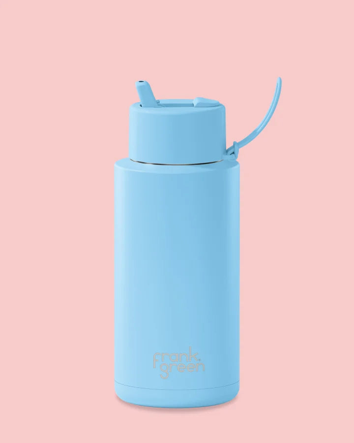 Frank Green - Ceramic Reusable Bottle - Sky Blue - 34oz