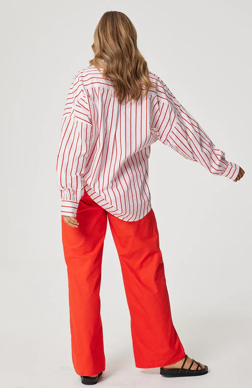 Cartel & Willow - Tammy Shirt - Campari Stripe