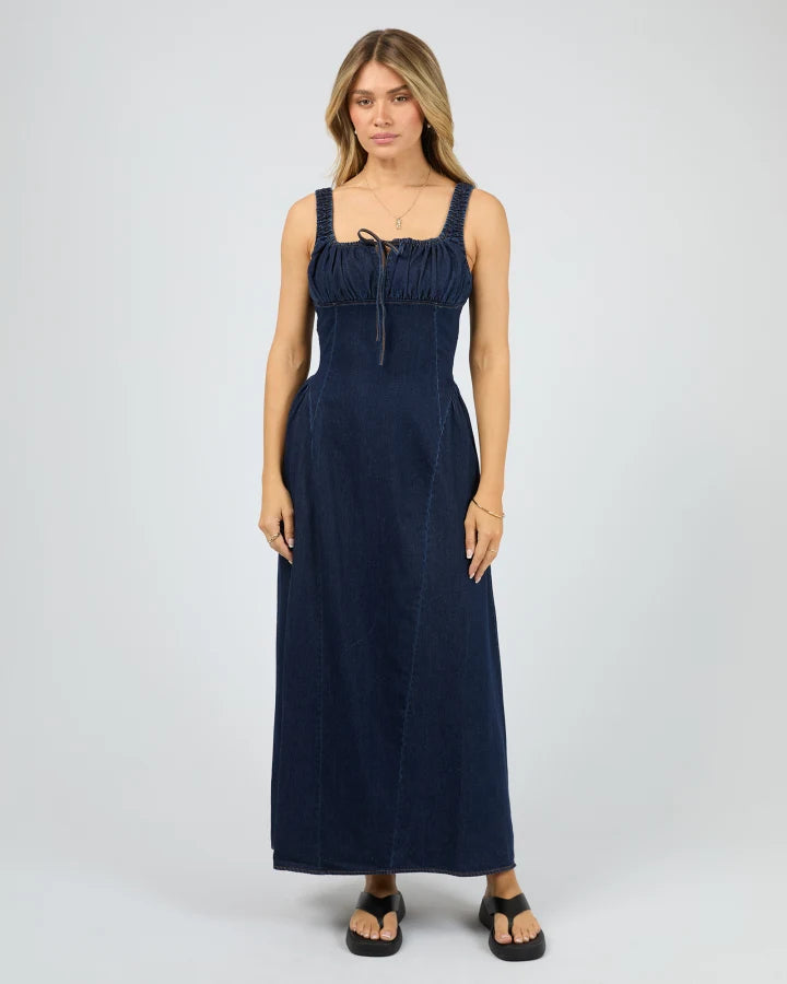 all about eve denim dress Sunny Denim Dress Vintage White All About Eve Clothing