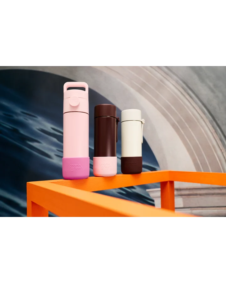 Frank Green - 20oz Stainless Steel Ceramic Reusable Bottle Chocolate with Flip Straw Lid