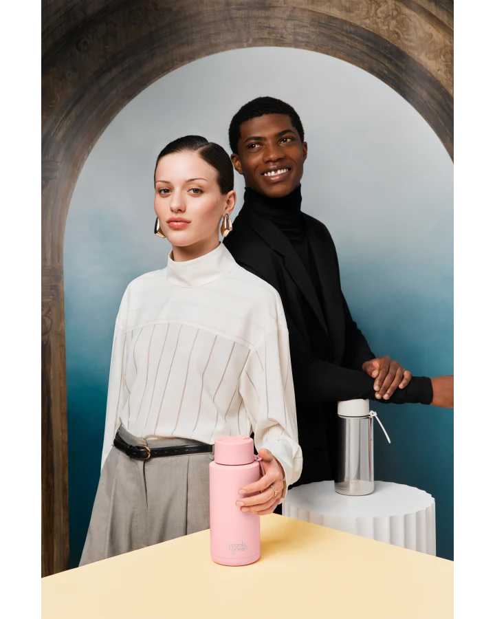 Frank Green - Ceramic Reusable Bottle - Blushed - 34oz